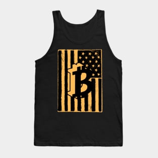 Bitcoin American Flag Tank Top